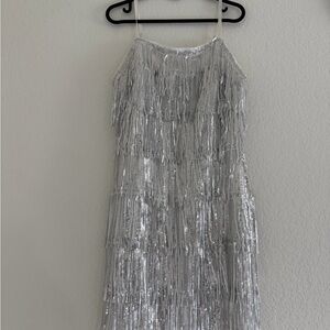 Silver Fringe Dress